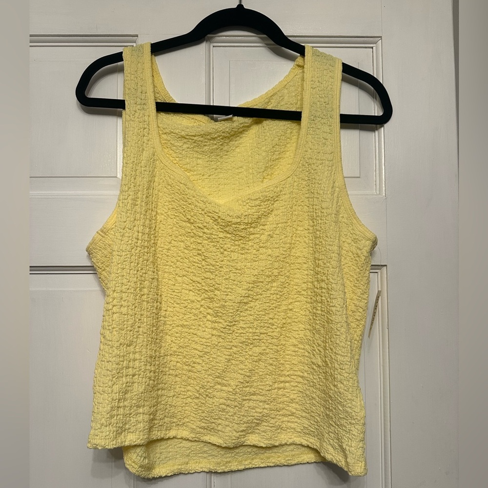 Old Navy Yellow Textured Women's Tank Top